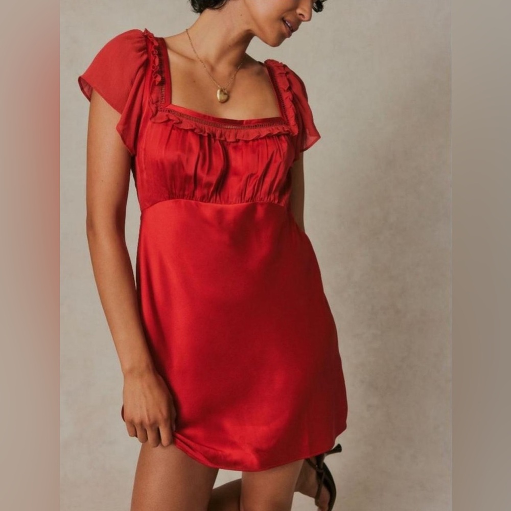 Free People x Revolve Visions Mini Slip Dress NWT